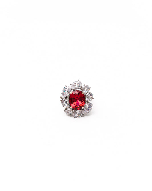 RED HALO COCKTAIL RING