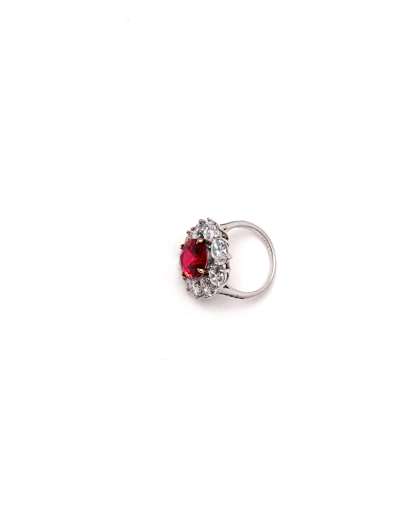 RED HALO COCKTAIL RING