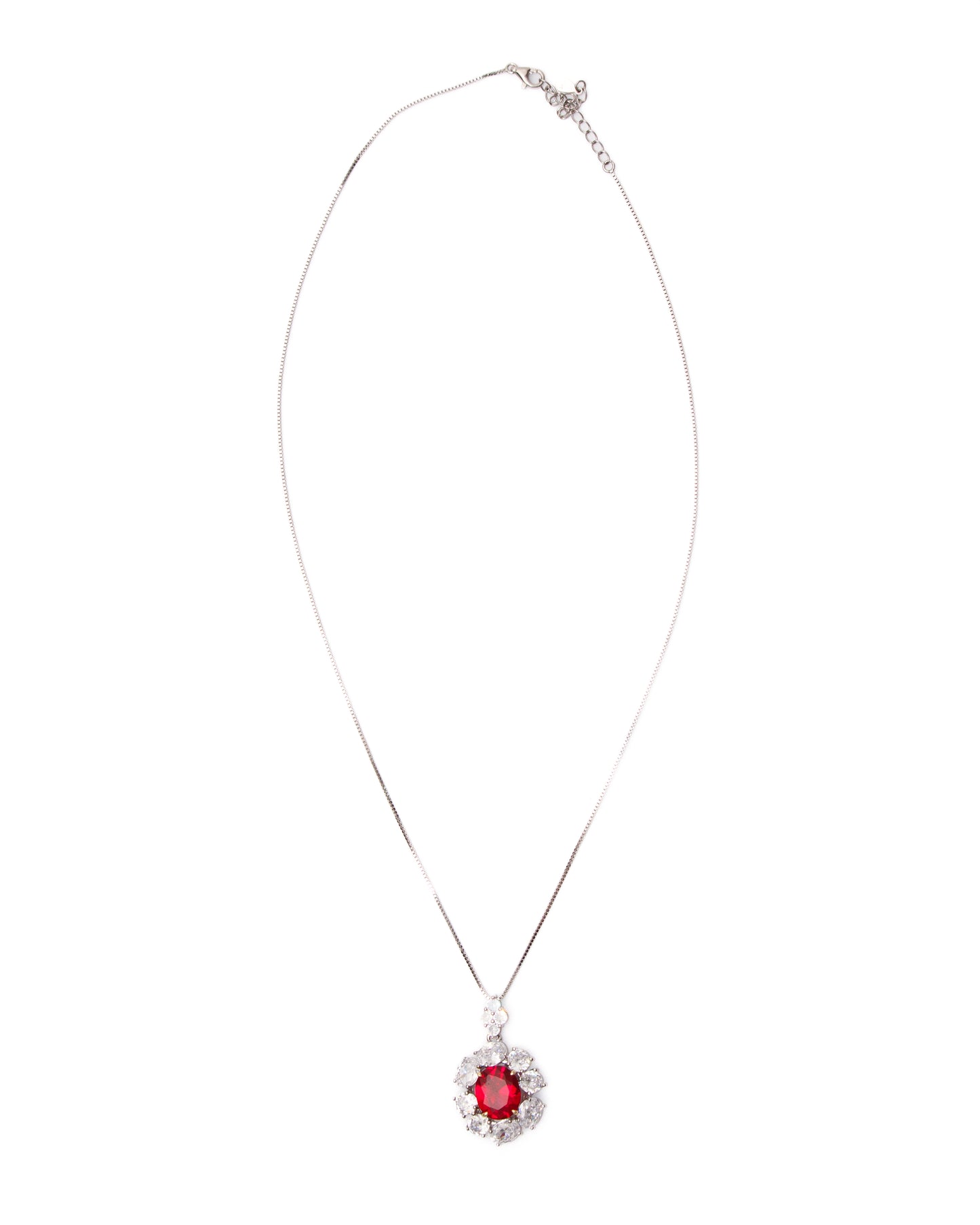 RED HALO STUD PENDANT