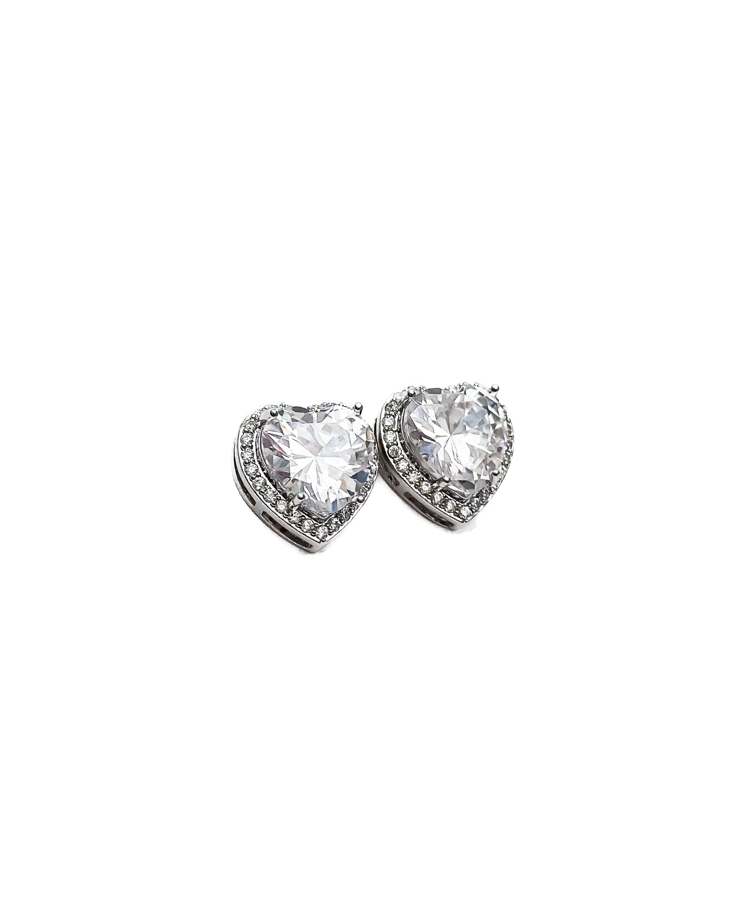 HEART HALO STUD EARRINGS