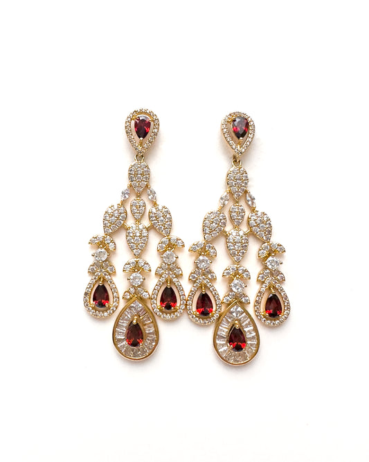 TRIPLE DROP CHANDELIER EARRINGS