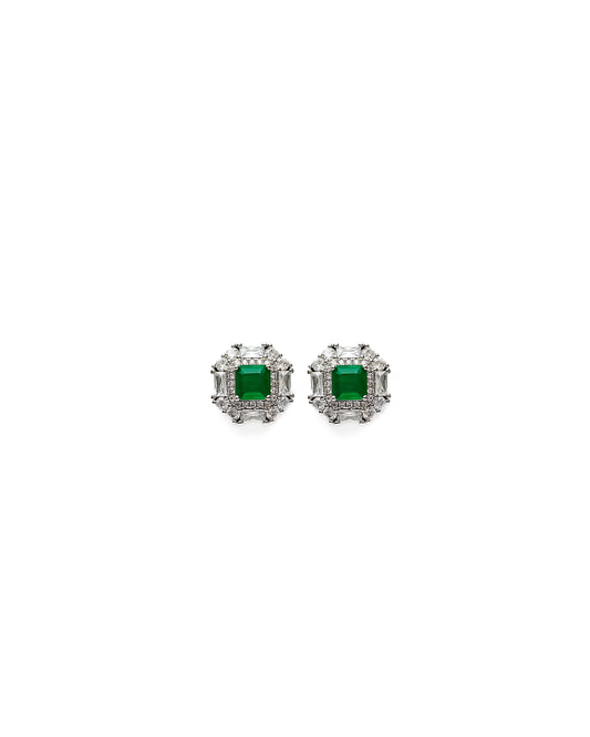 HELIO GREEN HALO STUDS