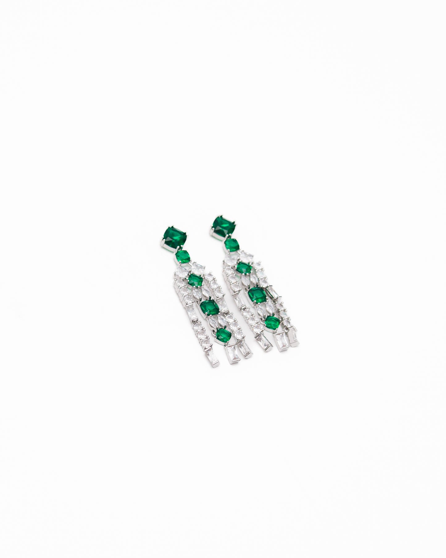 HELIO GREEN TASSEL EARRINGS