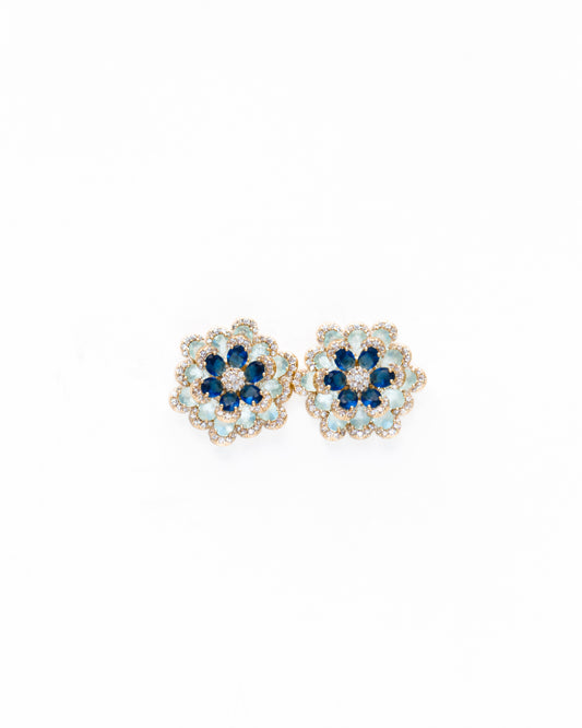 IRIDESCENT FLORAL EARRINGS